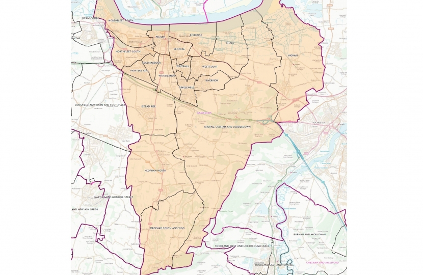 Gravesham ward map