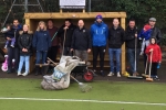 volunteers tidy up graveshams astro pitch