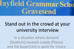 Mock uni interviews at Mayfield Grammar